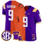 Joe Burrow Jersey #9 LSU Tiger Split Vapor Limited Football Stitched