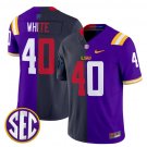 Devin White Jersey #40 LSU Tiger Split Vapor Limited V2 Football All Stitched