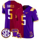 Jayden Daniels Jersey #5 LSU Tiger Split Vapor Limited Football Stitched