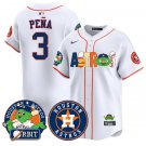 Jeremy Pena Jersey #3 Houston Astros Orbit Vapor Premier Limited Stitched White
