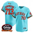 Screwston Jersey #713 Houston Astros x El Tiempo Cantina Vapor Premier Limited Stitched Teal