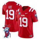 Cayden Lee #19 Red Jersey Ole Miss Rebels 2025 All Stitched