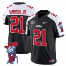 Henry Parrish Jr. #21 Black Alternate Jersey Ole Miss Rebels 2025 All Stitched