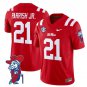 Henry Parrish Jr. #21 Red Jersey Ole Miss Rebels 2025 All Stitched