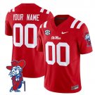 Custom Red Jersey Ole Miss Rebels 2025 All Stitched