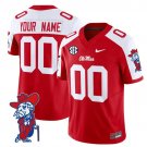Custom Red Alternate Jersey Ole Miss Rebels 2025 All Stitched
