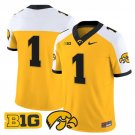 #1 Team Gold Alternate Jersey Iowa Hawkeyes 2025 All Stitched