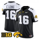 Chuck Long #16 Black Alternate Jersey Iowa Hawkeyes 2025 All Stitched