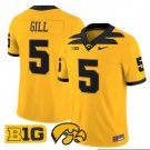 Jacob Gill #5 Gold Jersey Iowa Hawkeyes 2025 All Stitched