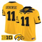 Mark Gronowski #11 Gold Jersey Iowa Hawkeyes 2025 All Stitched