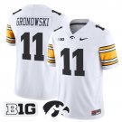 Mark Gronowski #11 White Jersey Iowa Hawkeyes 2025 All Stitched