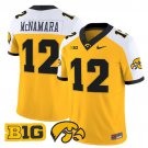 Cade McNamara #12 Gold Alternate Jersey Iowa Hawkeyes 2025 All Stitched