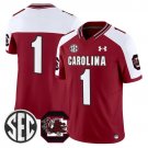 #1 Team Garnet Alternate Jersey South Carolina Gamecocks 2025 All Stitched