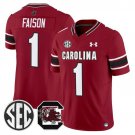 Rahsul Faison #1 Garnet Jersey South Carolina Gamecocks 2025 All Stitched