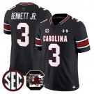 Mazeo Bennett Jr. #3 Black Jersey South Carolina Gamecocks 2025 All Stitched