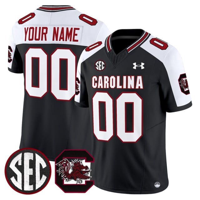 Custom Black Alternate Jersey South Carolina Gamecocks 2025 Vapor Limited All Stitched