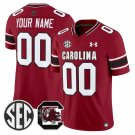 Custom Garnet Jersey South Carolina Gamecocks 2025 Vapor Limited All Stitched