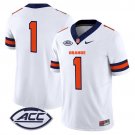 #1 Team White Jersey Syracuse Orange 2025 Vapor Limited All Stitched