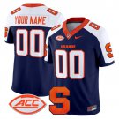 Custom Navy Alternate Jersey Syracuse Orange 2025 Vapor Limited All Stitched