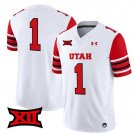 #1 Team White Jersey Utah Utes 2025 Vapor Limited All Stitched
