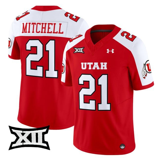 Mike Mitchell #21 Red Alternate Jersey Utah Utes 2025 Vapor Limited All Stitched
