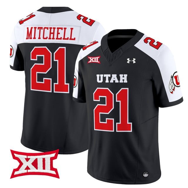 Mike Mitchell #21 Black Alternate Jersey Utah Utes 2025 Vapor Limited All Stitched