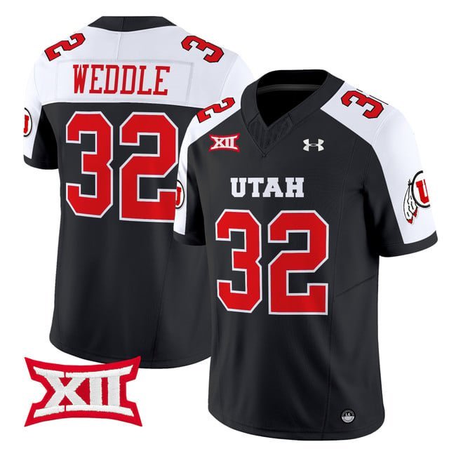 Eric Weddle #32 Black Alternate Jersey Utah Utes 2025 Vapor Limited All Stitched