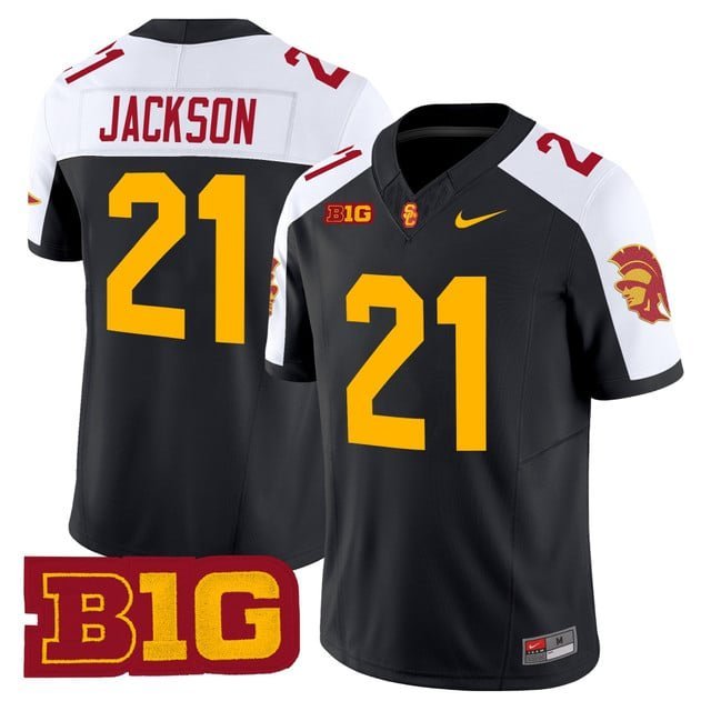 Bryan Jackson #21 Black Alternate Jersey USC Trojans Throwback 2025 All Stitched