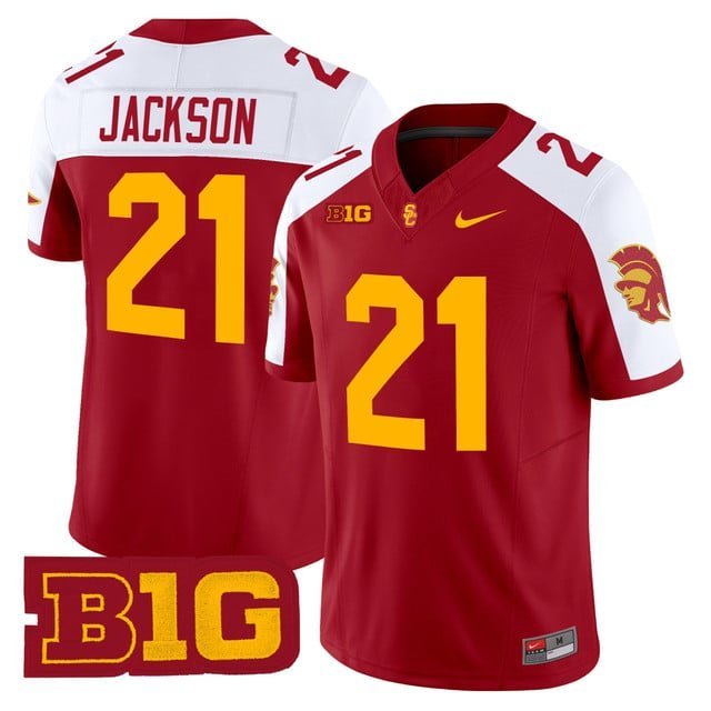 Bryan Jackson #21 Cardinal Alternate Jersey USC Trojans Throwback 2025 All Stitched