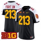 Fight On 213 Black Alternate Jersey USC Trojans Throwback 2025 All Stitched