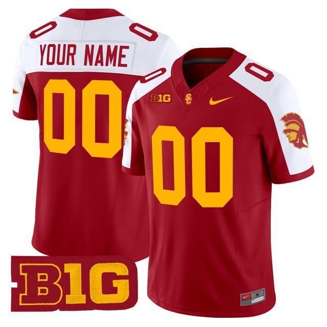 Custom Cardinal Alternate Jersey USC Trojans Throwback 2025 All Stitched