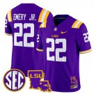 John Emery Jr. #22 Purple Jersey LSU Tigers 2025 Louisiana Patch All Stitched