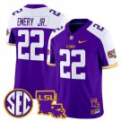 John Emery Jr. #22 Purple Alternate Jersey LSU Tigers 2025 Louisiana Patch All Stitched