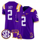 Kyren Lacy #2 Purple Jersey LSU Tigers 2025 Louisiana Patch All Stitched
