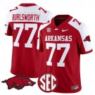 Brandon Burlsworth #77 Cardinal Alternate Jersey Arkansas Razorbacks Vapor Limited 2025 All Stitched