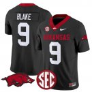 O'Mega Blake #9 Black Jersey Arkansas Razorbacks Vapor Limited 2025 All Stitched