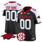 Custom Black Alternate Jersey Arkansas Razorbacks Vapor Limited 2025 All Stitched