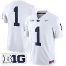 #1 Team White Jersey Penn State Nittany Lions 2025 All Stitched