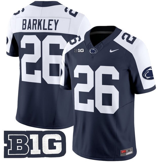 Saquon Barkley Navy Alternate Jersey Penn State Nittany Lions 2025 All Stitched