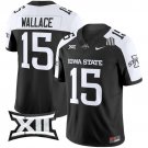 Seneca Wallace Black Alternate Jersey Cyclones 2025 Vapor Limited All Stitched