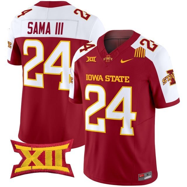 Abu Sama III Cardinal Alternate Jersey Cyclones 2025 Vapor Limited All Stitched