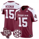 Conner Weigman Maroon Alternate Jersey Texas A&M Aggies 2025 Vapor Limited All Stitched