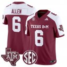 Cyrus Allen Maroon Alternate Jersey Texas A&M Aggies 2025 Vapor Limited All Stitched