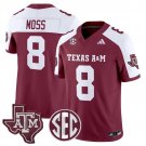 Le'Veon Moss Maroon Alternate Jersey Texas A&M Aggies 2025 Vapor Limited All Stitched