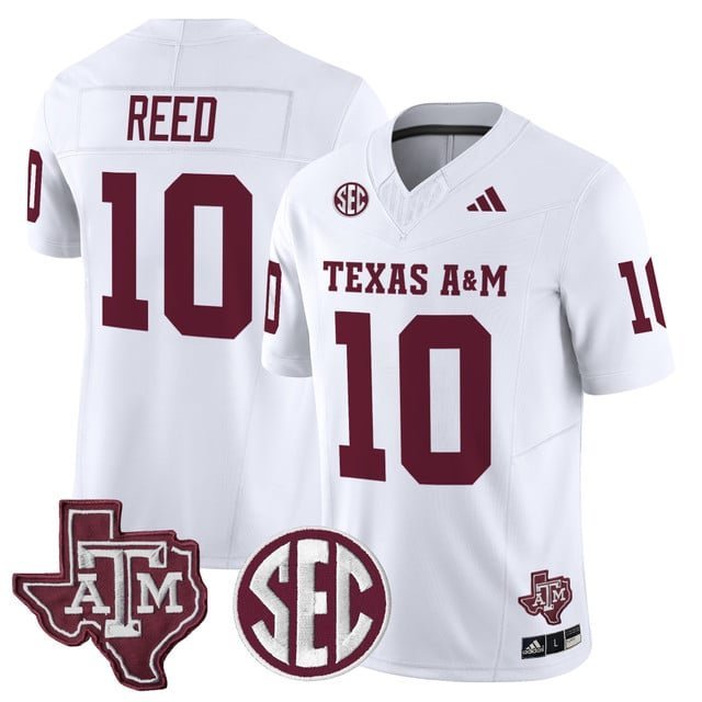 Marcel Reed White Jersey Texas A&M Aggies 2025 Vapor Limited All Stitched