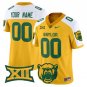Custom Gold Alternate Jersey Baylor Bears 2025 Vapor Limited All Stitched V1