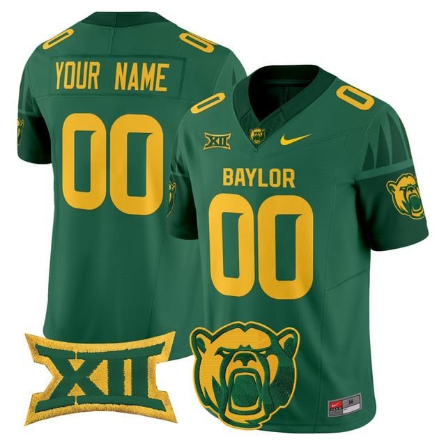 Custom Green Jersey Baylor Bears 2025 Vapor Limited All Stitched V1