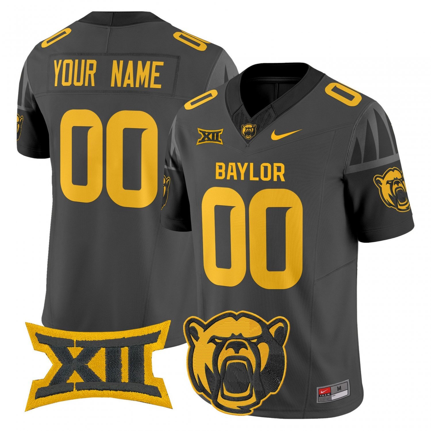 Custom Black Jersey Baylor Bears 2025 Vapor Limited All Stitched V1