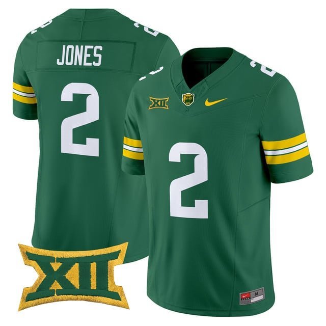 Matt Jones Green Jersey Baylor Bears 2025 Vapor Limited All Stitched