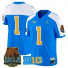 #1 Team Blue Alternate Jersey UCLA Bruins 2025 Vapor Limited All Stitched